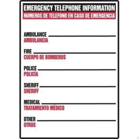 Accuform BILINGUAL Safety Sign TORNADO SBMFEX553XP SBMFEX553XP